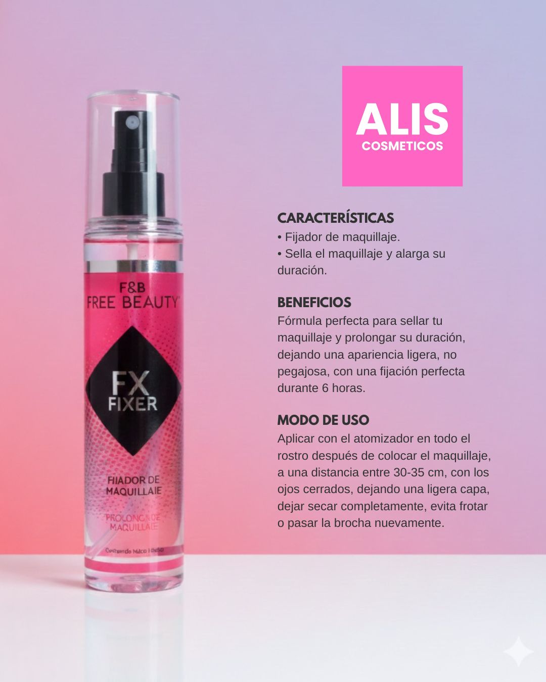 Free Beauty FX Fixer Fijador de maquillaje